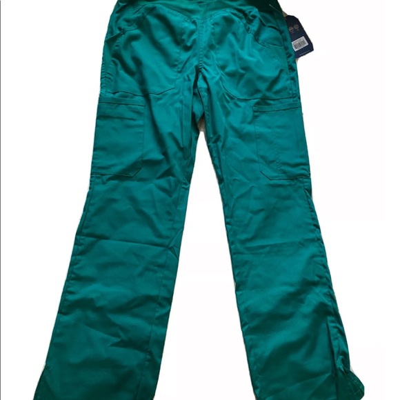 Cherokee Workwear Mid Rise Straight Leg Scrub Pants WW210P XS Petite (2 PAIRS) - Picture 2 of 3